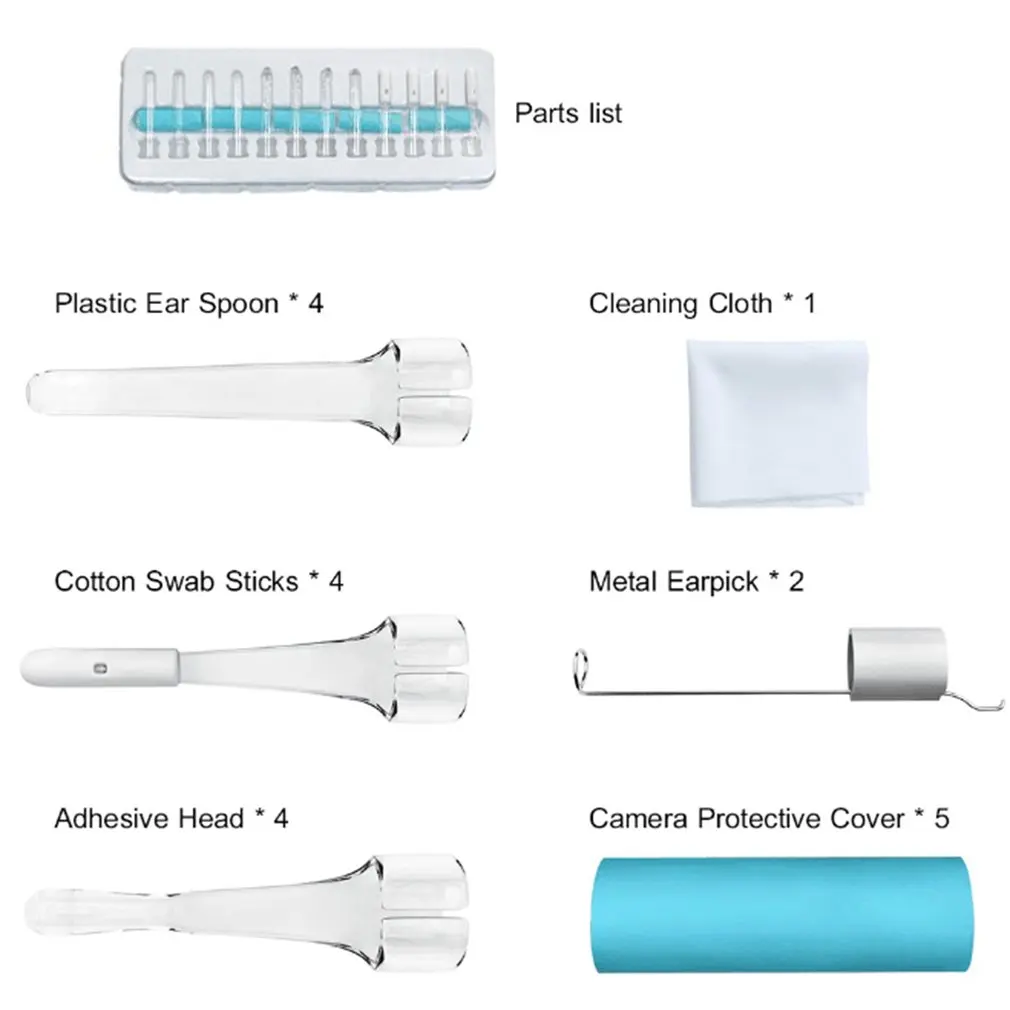 Отоскоп ушной очистки эндоскопа Инспекционная камера 5,5 мм визуальный ушной воск инструмент для очистки ушной раковины Ушная ложка ушной палочки Отоскоп камеры 0.3MP