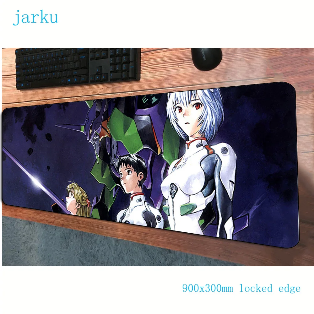 JARKU 900x300x3 мм Neon Genesis Evangelion Коврик для мыши игровой коврик для мыши геймер Коврик для мыши игровой компьютерный коврик для ноутбука игровой коврик