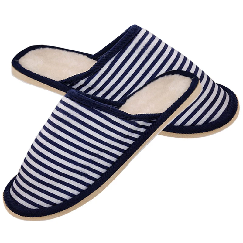 

New Arrival Winter Home Slippers Men Indoor Soft Bottom Non-slip Cotton Shoes Guests Flats Home Slippers WS166