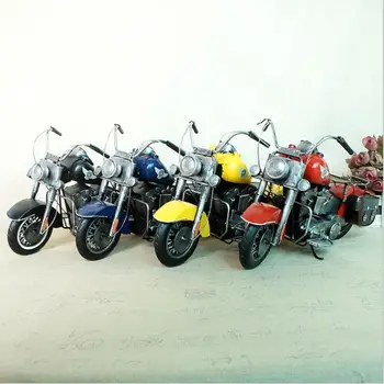 

DIY Creative Iron Hand-Designed Mountain Cross-Country Motorcycle Model Ornaments Vintage Motorbike Metal Crafts Home Decoration