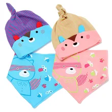 Детская шапочка, бандана, Слюнявчики, набор для детей от 0 до 10 месяцев, для мальчиков и девочек, для младенцев, для новорожденных, шапочки для сна, шапка, слюнявчик, полотенце