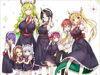 

March 2017 update Kobayashi-san Chi no Maid Dragon anime Characters sexy girl kanna kamui & tooru sheet Duvet Cover & blanket