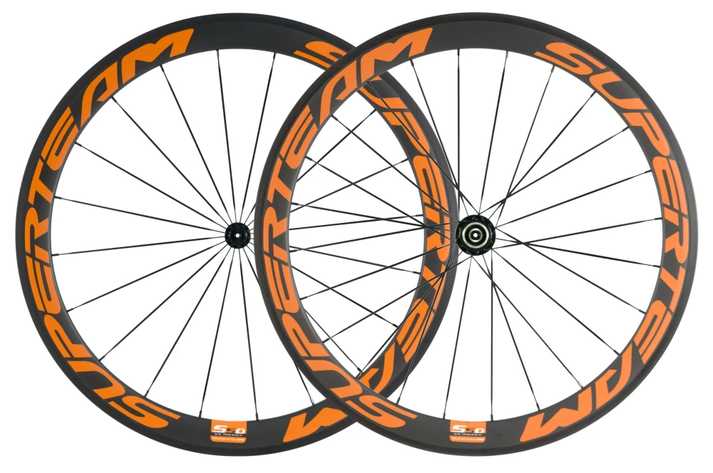 

SuperTeam 50mm carbon clincher wheelset 700C UD Matte Road wheels