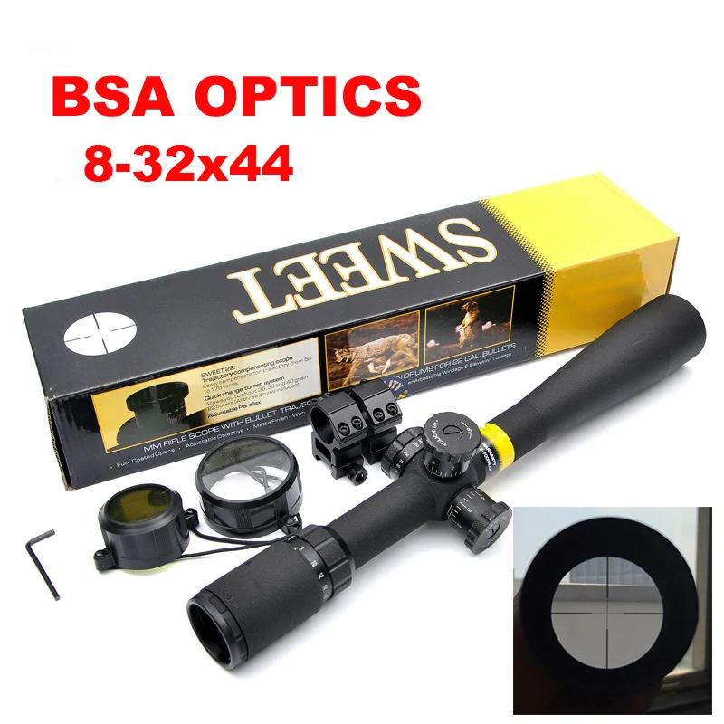 BSA OPTICS 8 32x44 AO Mil Dot Rifle Scope Side wheel Parallax