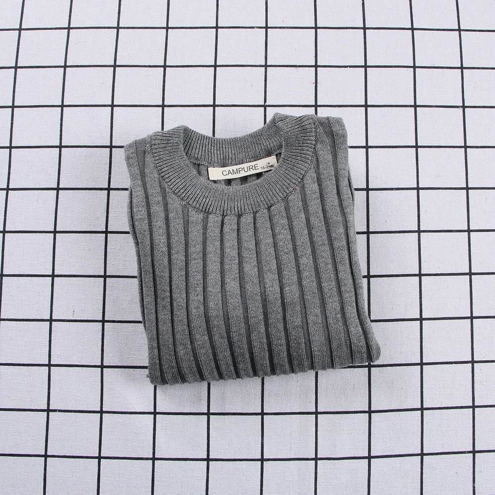 Детские свитера, вязаный свитер для мальчиков и девочек, весенне-осенний свитер для малышей, тонкий трикотажный пуловер, RT058