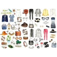 1 шт. модная одежда в морском стиле корейские наклейки для украшения стола Органайзер школьные принадлежности офисные аксессуары