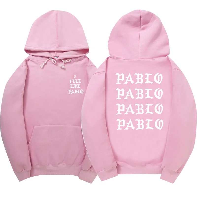 2017 High Quality Kanye West Mens Sweatshirt Hoodie Men Pink