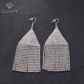 

festival jewelry for women girls crystal full rhinestones glass strass earrings drop accessories ER-45