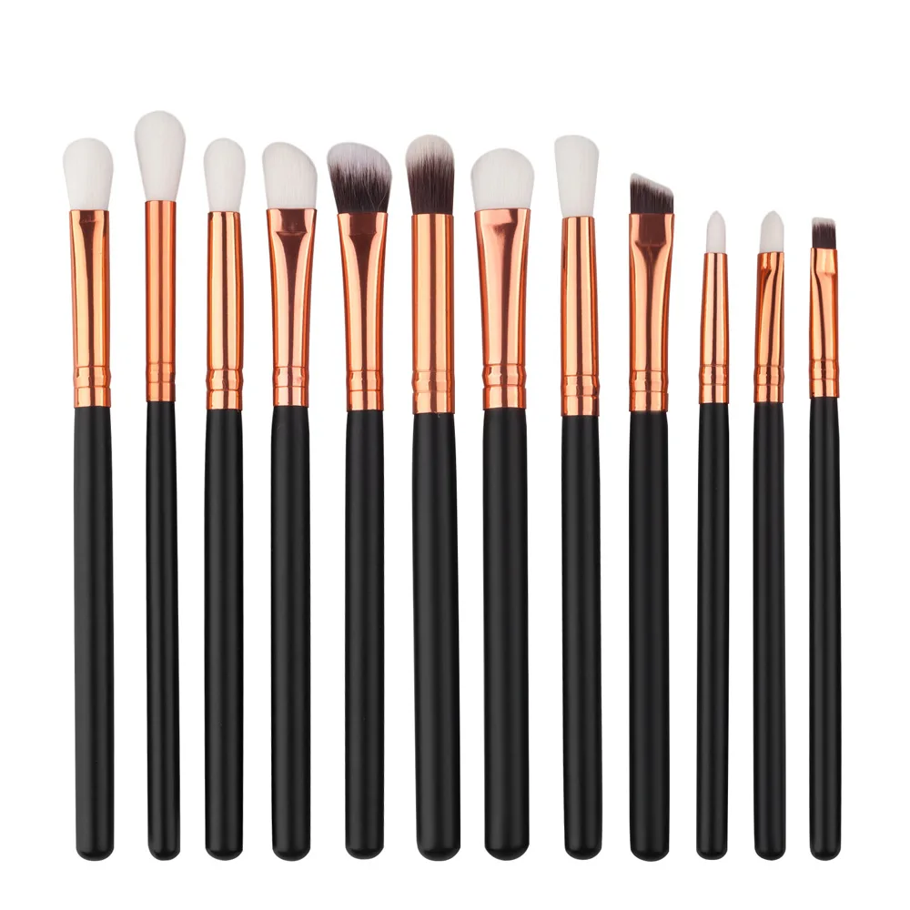 

12pcs Eyeshadow Makeup Brushes Set Pro Beige Eye Shadow Blending Make Up Brushes Soft Synthetic Hair For Beauty pincel maquiagem