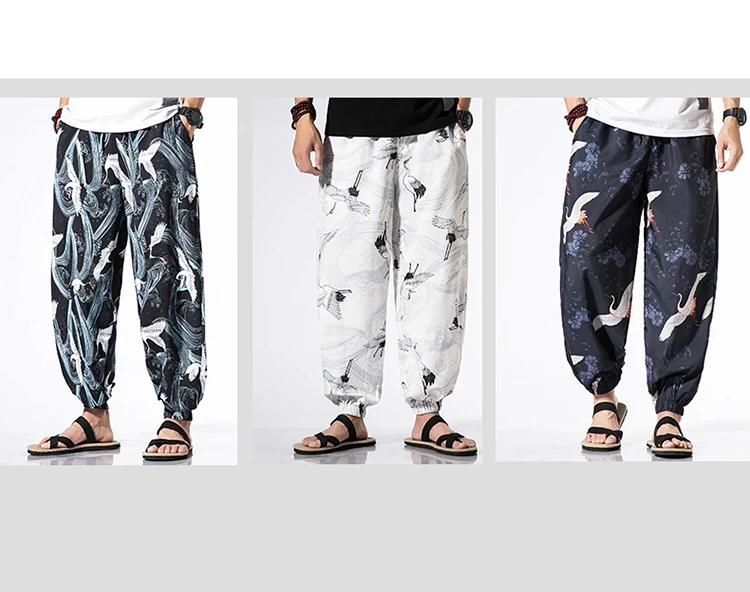 FUODRAO оригинальный бренд Для мужчин Штаны кран Print Joggers Штаны мужские повседневные штаны-шаровары Harajuku уличная пот Штаны 5XL F026