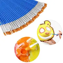 20 шт./компл. 0,7 см плоский набор кистей для рисования масляной акварельной краски Кисть Акриловая Краска ing для детей, детей, студентов, стартер