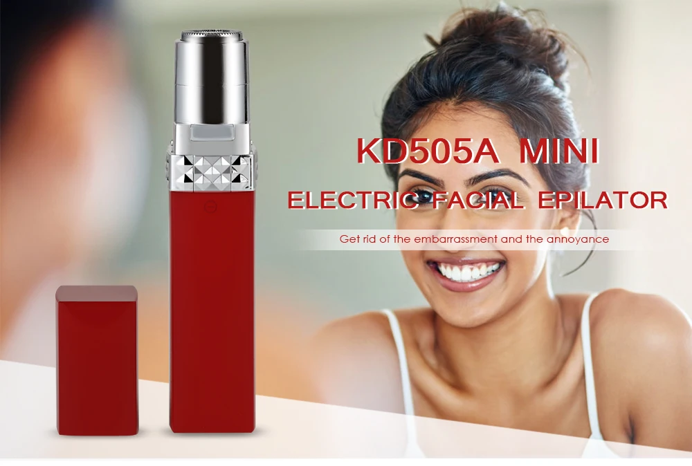 K_skin Feminino Mini Barbeador Elétrico Recarregável Depiladora Facial Portátil Kd505a 2 K_SKIN KD505A Feminino Mini Barbeador Elétrico Recarregável Depiladora Facial Portátil