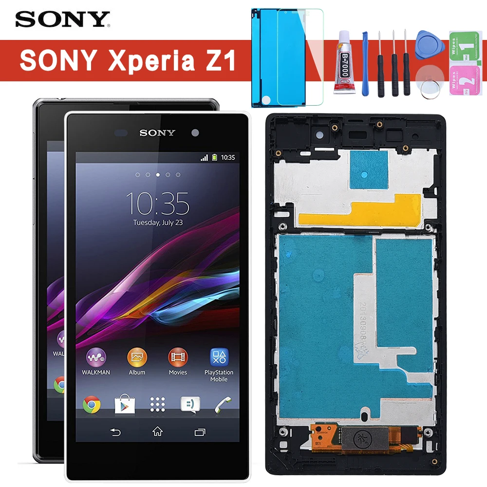 

Warranty 5.0'' LCD For SONY Xperia Z1 Display Touch Screen Digitizer L39 L39H C6902 C6903 For SONY Xperia Z1 Display