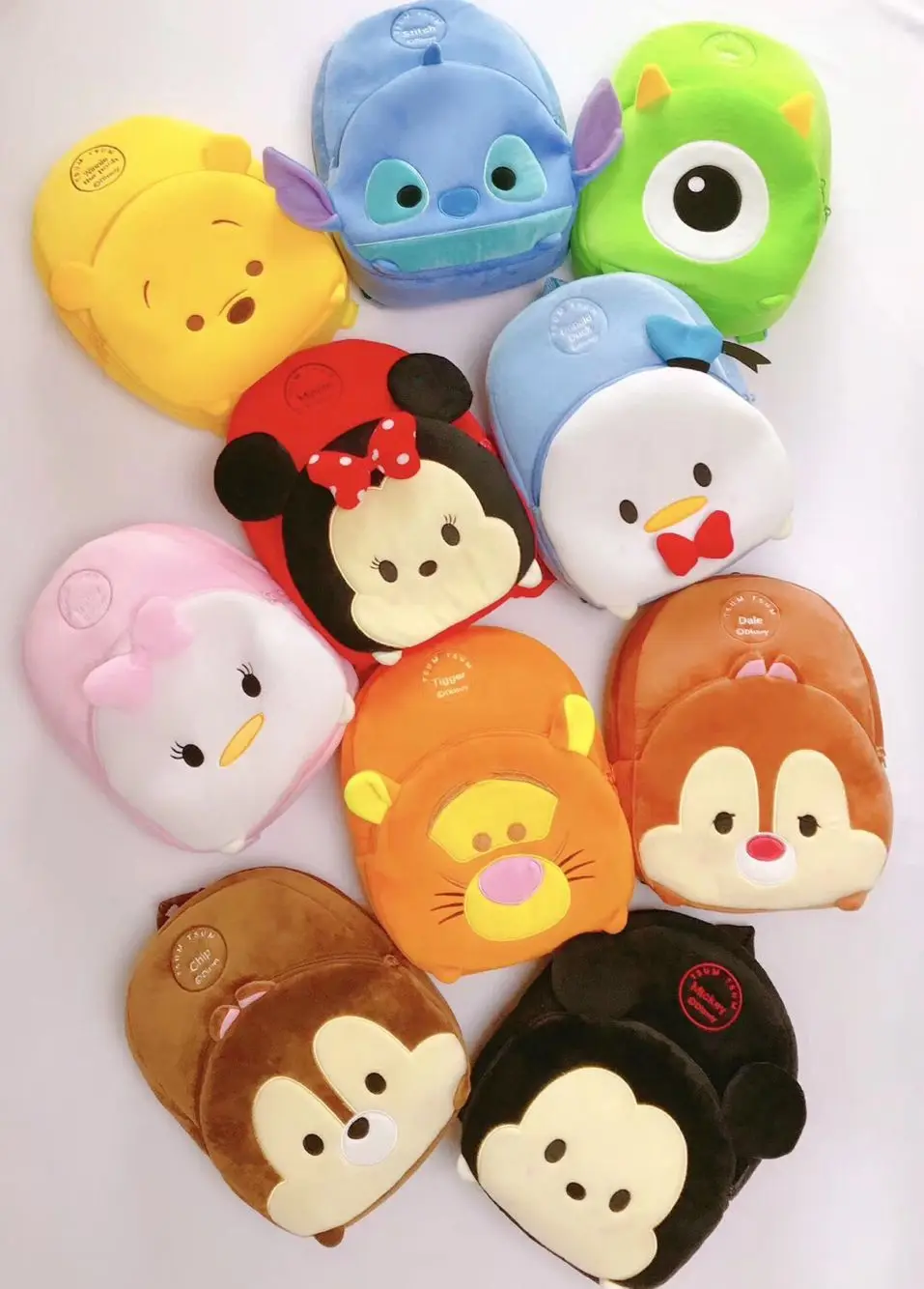 

IVYYE 1PCS Mickey Stitch Plush Backpack Plush Bags Cartoon Stuffed Fluffy School Backpacks Unisex New