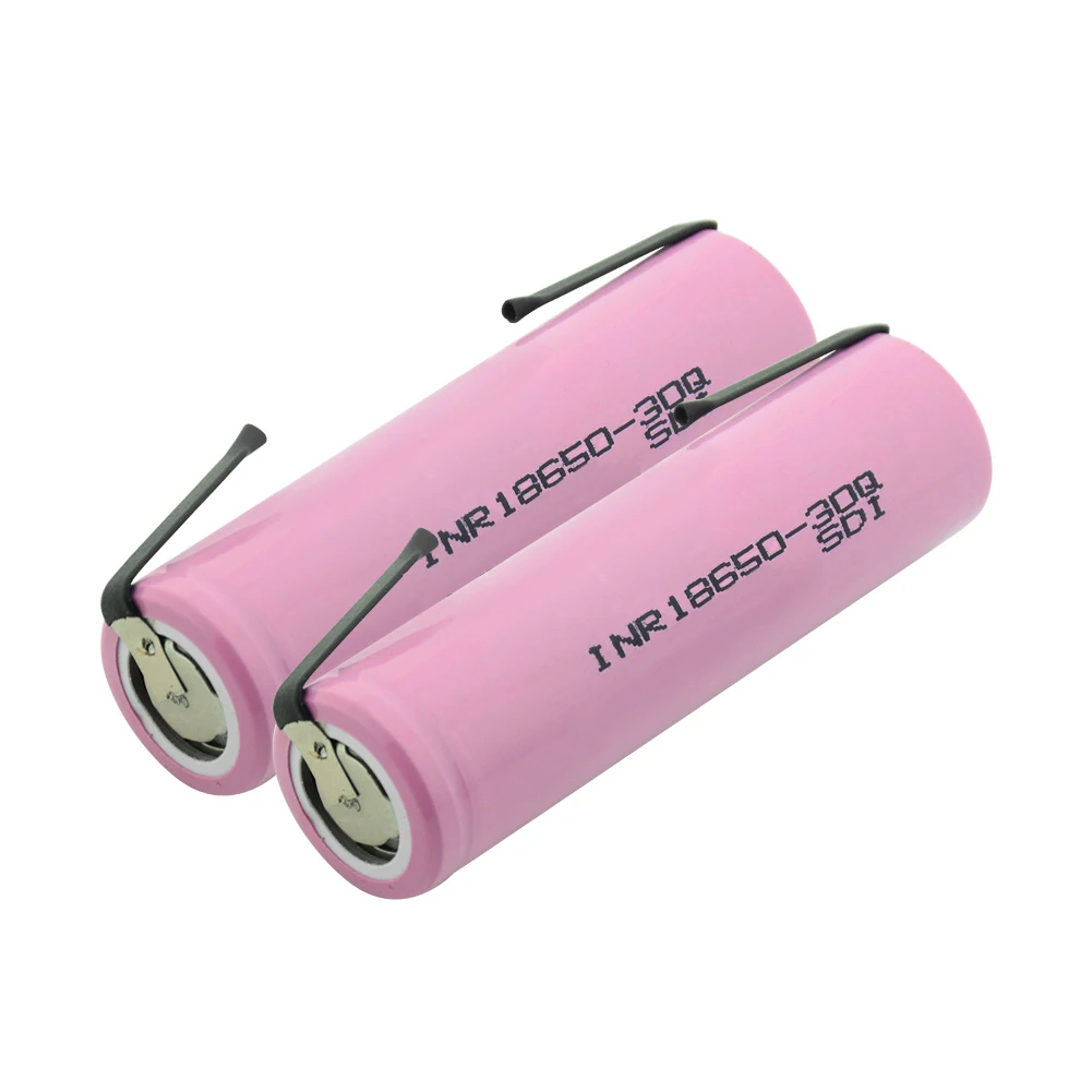 18650 3000 мАч батарея INR18650 30Q 20A разрядка литий-ионная аккумуляторная батарея для электронной сигареты с DIY никелевые вкладки высокое качество