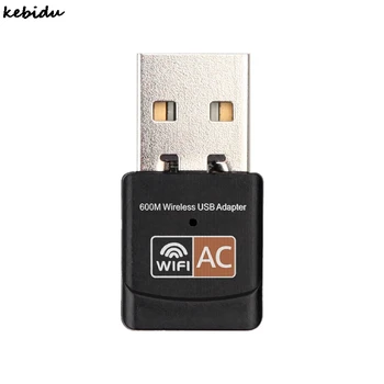 

kebidu 2.4GHz 5GHz Mini Network Card Wireless USB WiFi Adapter Computer 600mbps WiFi antenna Dual Band 802.11b/n/g/ac