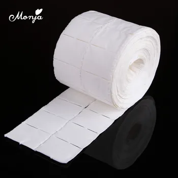 

Monja 500pcs Nail Art UV Gel Polish Remover Clean Cotton Lint Pads Wraps Paper Wipes Home DIY Manicure Tool