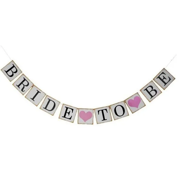 BRIDE TO BE Paper Card Garland Wedding Banner Hanging BRIDE TO BE Paper Card Garland Wedding Banner Hanging