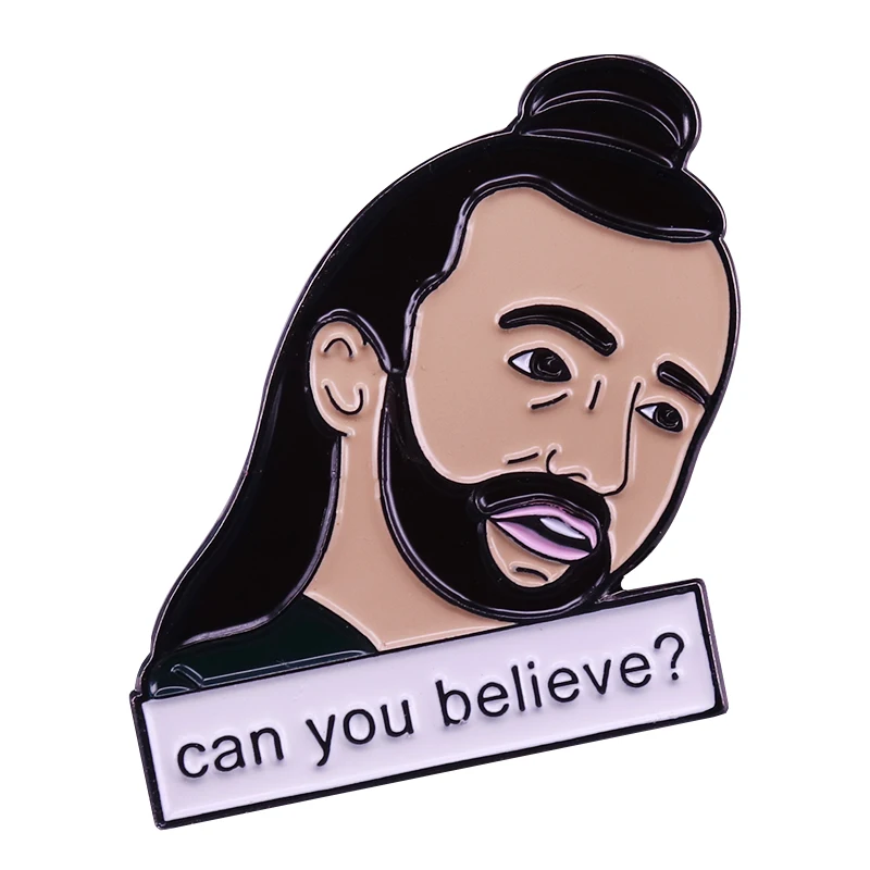 

Can you believe enamel pin Jonathan Van Ness queer eye badge funny stocking stuffer