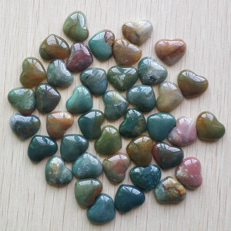 Wholesale 30pcs/lot good quality Natural india onyx heart cab cabochons beautiful beads for ...