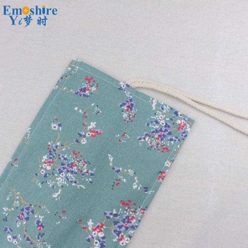 Emoshire Plum Canvas Roll Curtain Pencil Bags For Men And Women Art Sketch Color Pencil Curtain Stationery Pencil Box (8)