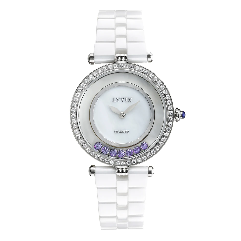 Lvyin Роскошные брендовые керамические часы женские модные простые водонепроницаемые женские кварцевые часы элегантные деловые ЧАСЫ ЖЕНСКИЕ НАРЯДНЫЕ часы 6833