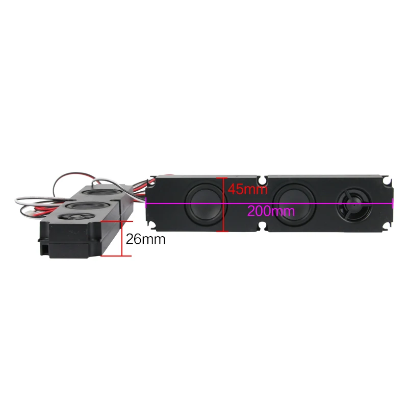 GHXAMP 2PCS 8OHM 10W Long box Full Range Subwoofer Speaker Diaphragm LCD Advertising Machine Monitor TV Speakers 200*45MM
