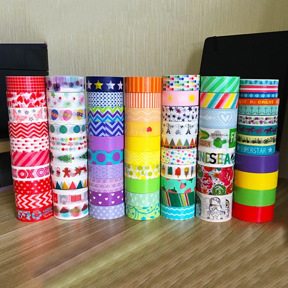 Buy 10pcs/set Foil Washi Tape Colored Metallic Washi