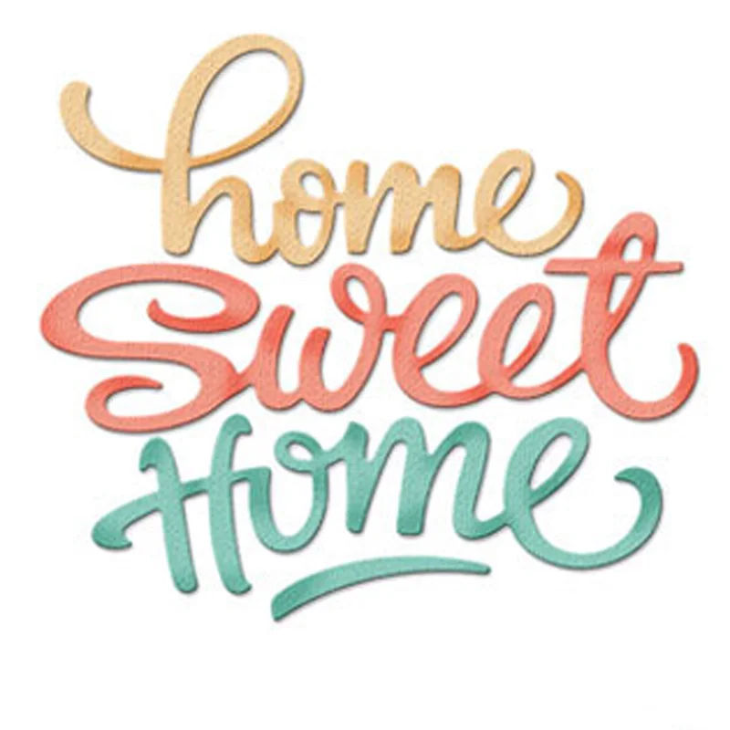 

Home Sweet Letter Metal Cutting Dies For Scrapbooking Embossing Decorative Crafts Supplies DIY Paper Cards Cuts Die New 2018