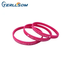 YERLLSOM 100 шт гарантия торговли заказной печати письма 6 мм силиконовые браслеты для событий YS19070201