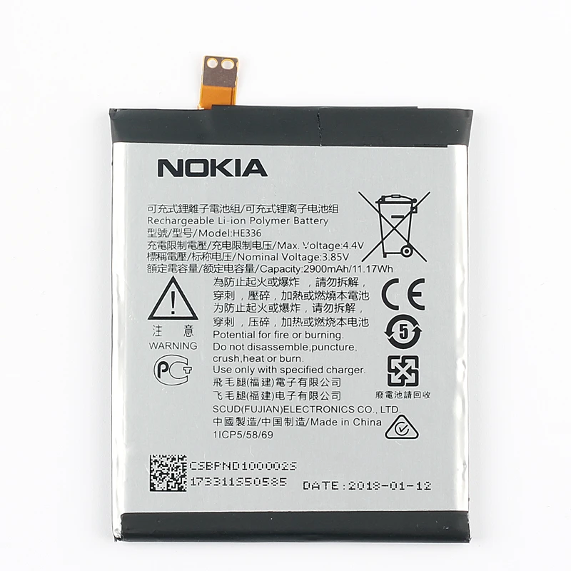 

Original Nokia HE336 mobile phone battery for NOKIA 3.1 2900mAh
