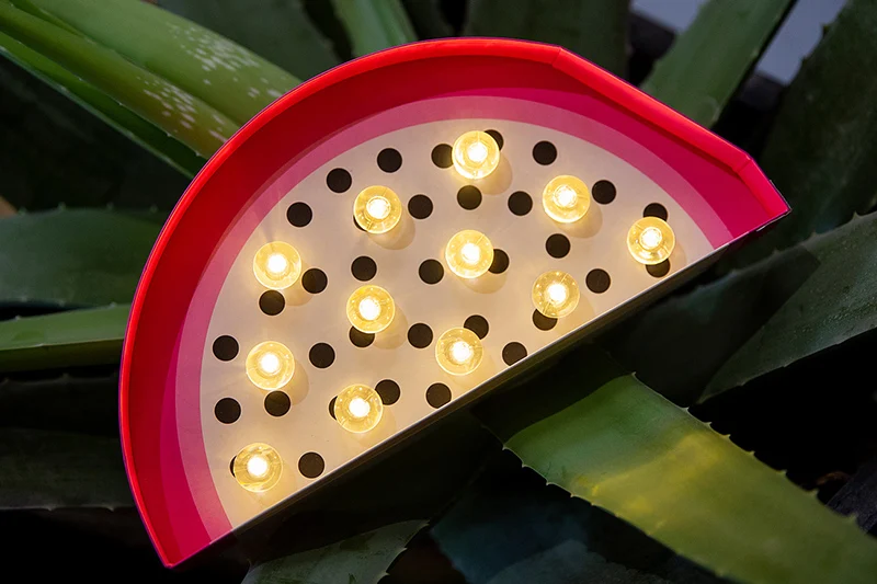 ROPIO светодиодный ночник 3D картон ночник шатер неоновый свет кактус птица Фрукты мороженое настольная лампа для дома детский подарок