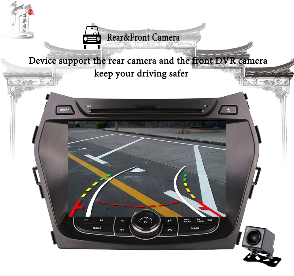 

Android 9.0 car CD dvd for Hyundai IX45 Santa fe 2013 2014 2015 2016 2017 2018 car radio stereo navigation Audio video system