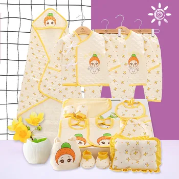 

(18Pcs/Set) High Quality 100% Cotton Thick Newborn Baby Clothing Gift Sets Infant Cute Suit Baby Girls Boys Clothes Xmas Gift