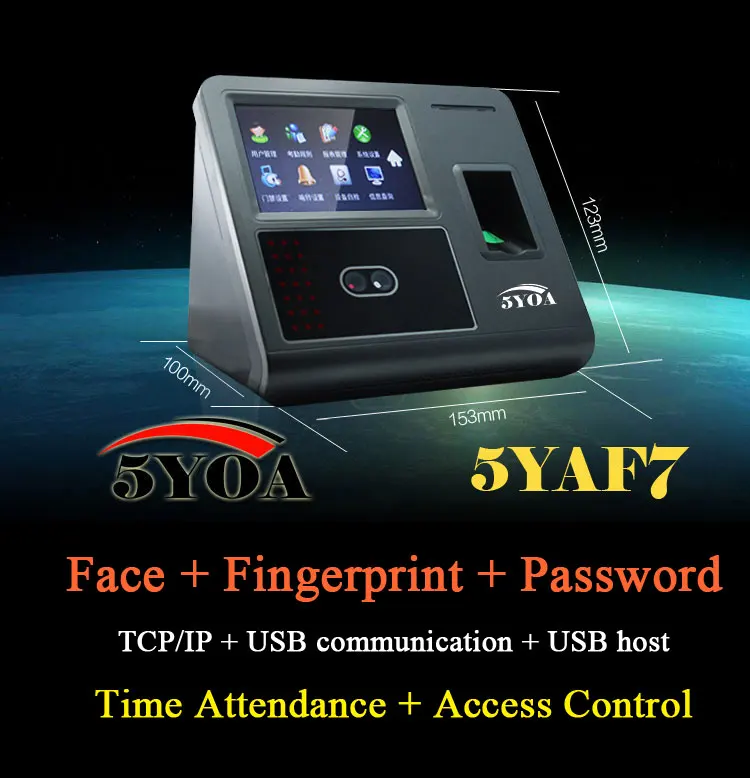 Rosto reconhecimento facial fingerprint tcp ip comparecimento dispositivo de controle acesso biométrico relógio tempo gravador sem contato toque