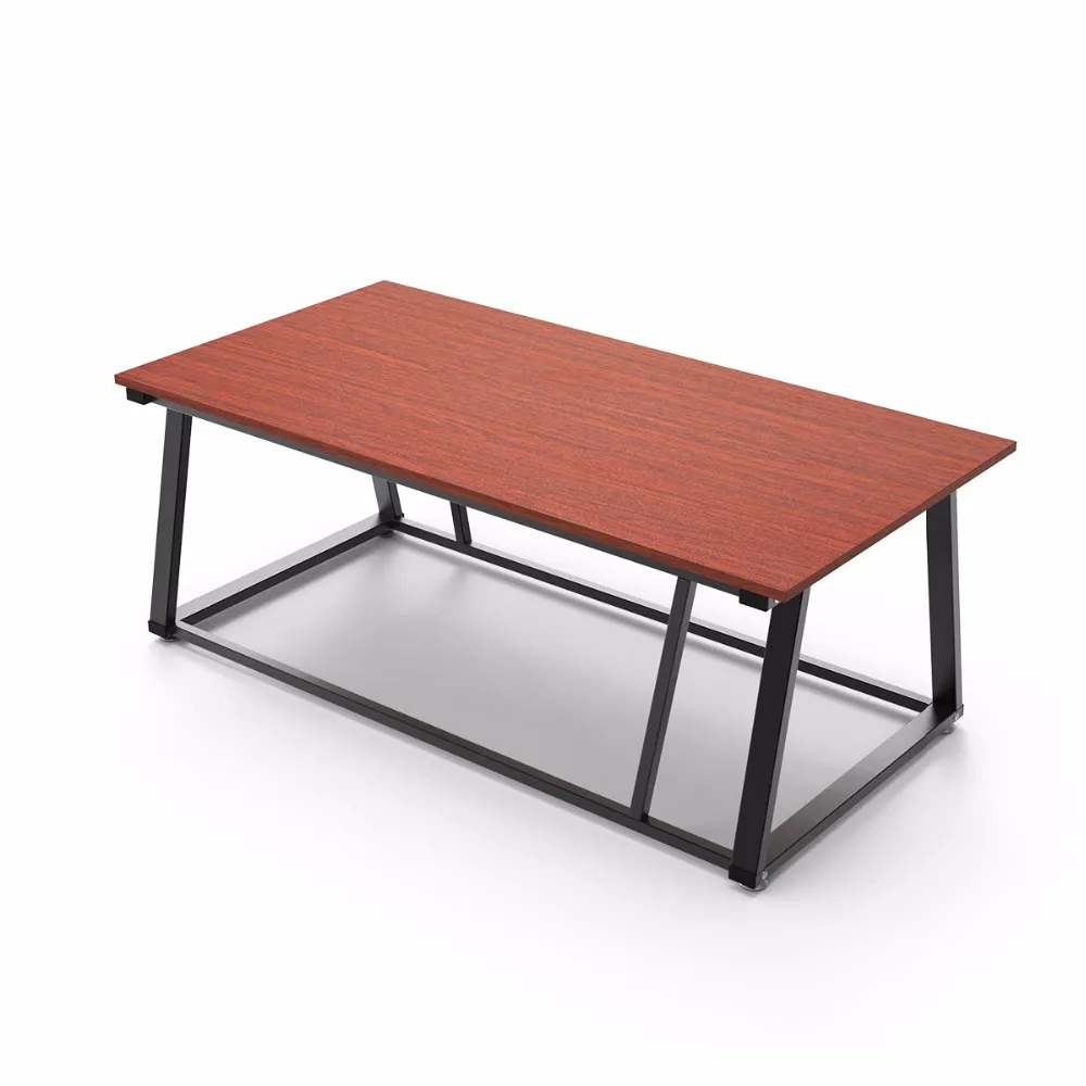 Dewel Coffee Table Cocktail Table with Storage Shelf Sofa Table Rustic End Table for Living Room 47 inch