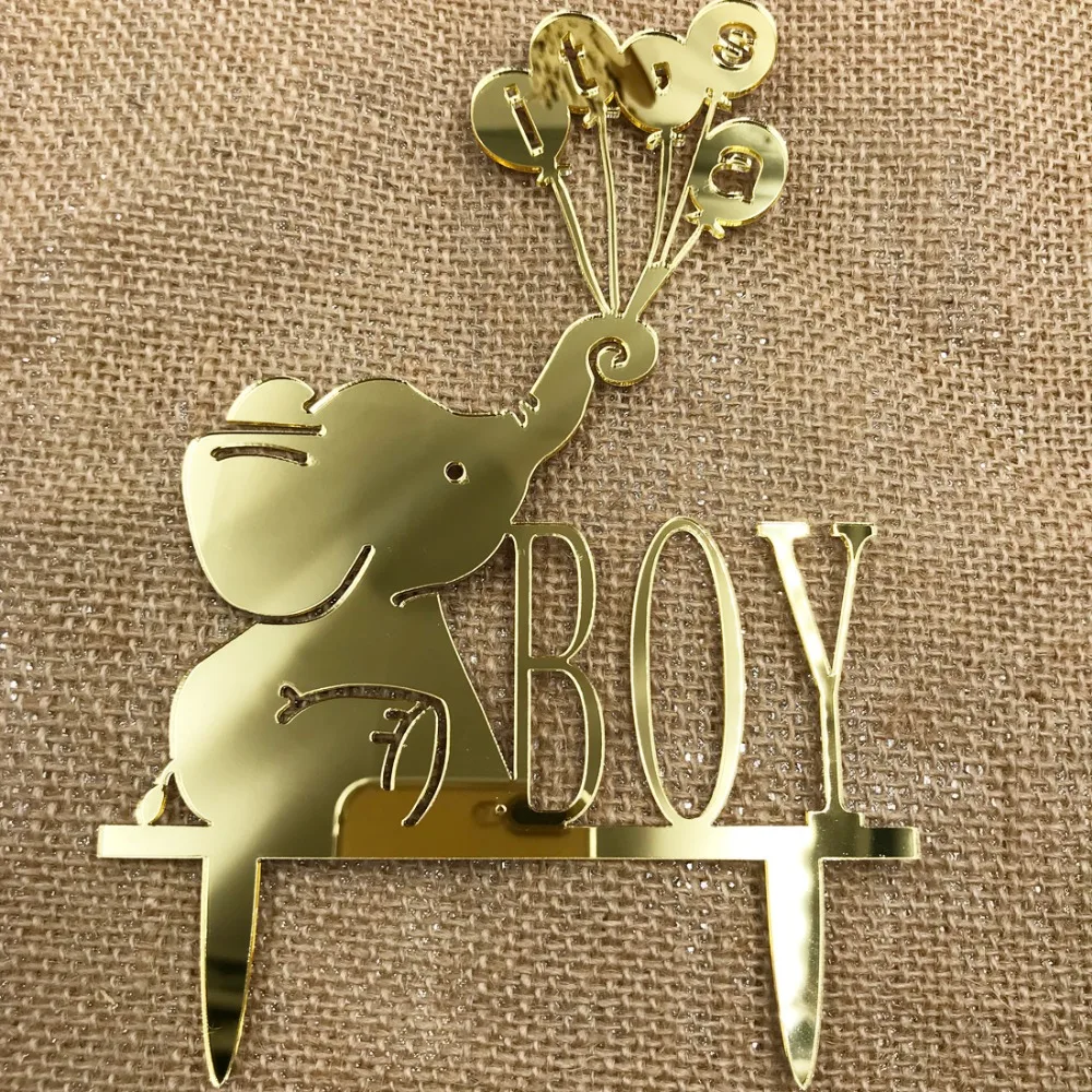 It is a BoyGirl Cake Topper Little Man Baby Shower Birthday Party Kids Baby Gender Reveal Acrylic Silhouette Cake Topper (2)