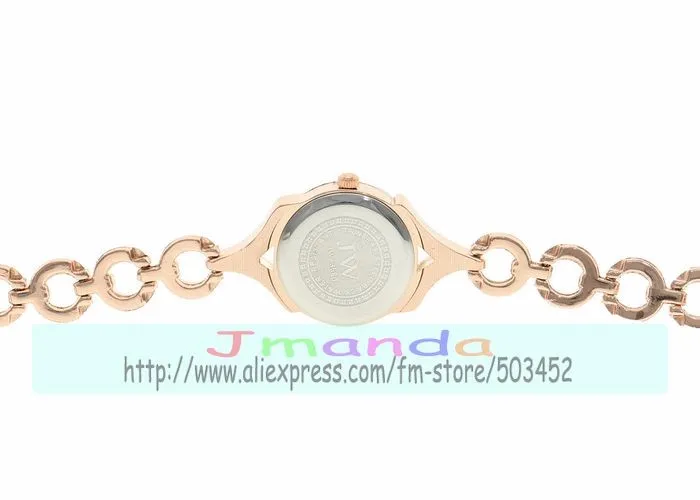 100pcs/lot JW-3580 fashion lady bracelet watch rose gold crystal strap lady watch wrap quartz fashion flower dial watch