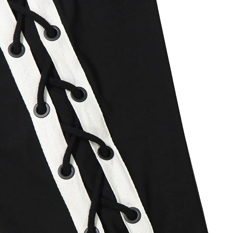 Side Cross Lace Up Joggers Pants 8