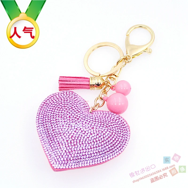 Alta calidad romántica joyería del corazón llavero mujeres clave titular cadena anillo coche llaveros bolsa colgante encanto entrega gratuita Alta calidad romántica joyería del corazón llavero mujeres clave titular cadena anillo coche llaveros bolsa colgante encanto entrega gratuita