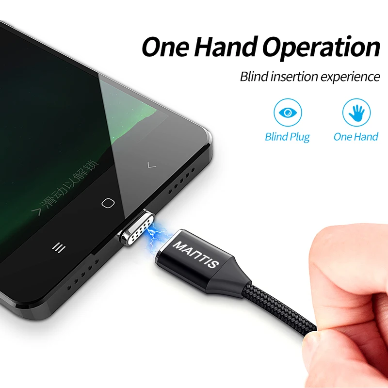 السرعوف USB مغناطيسي صغير كابل شحن شاحن LED 2A المغناطيس 1 M 2 M USB كابل بيانات أندرويد على ل Xiaomi الهاتف المحمول الكابلات