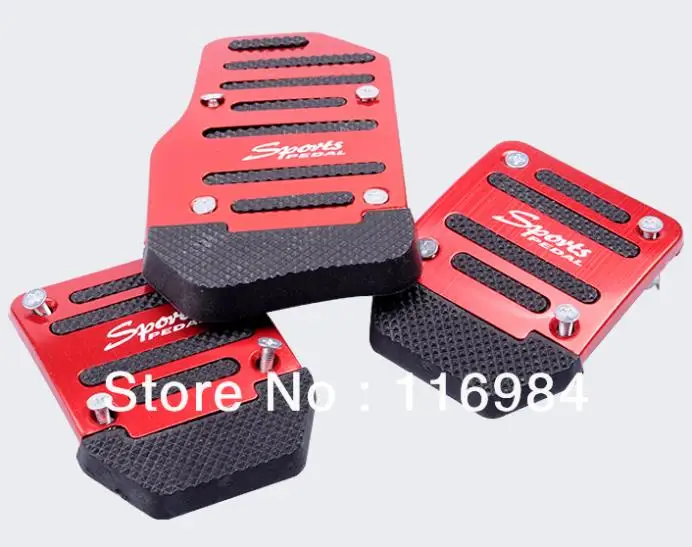 

Red Non-slip Universal Car Racing Sports Pedals & accelerator pedal 3pcs,Manual