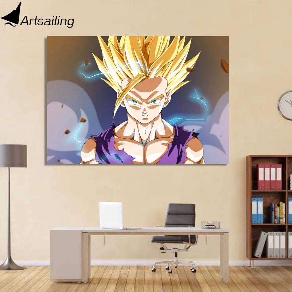 1 шт. Холст Искусство Z saiyan холст живопись плакаты и принты стены картины для