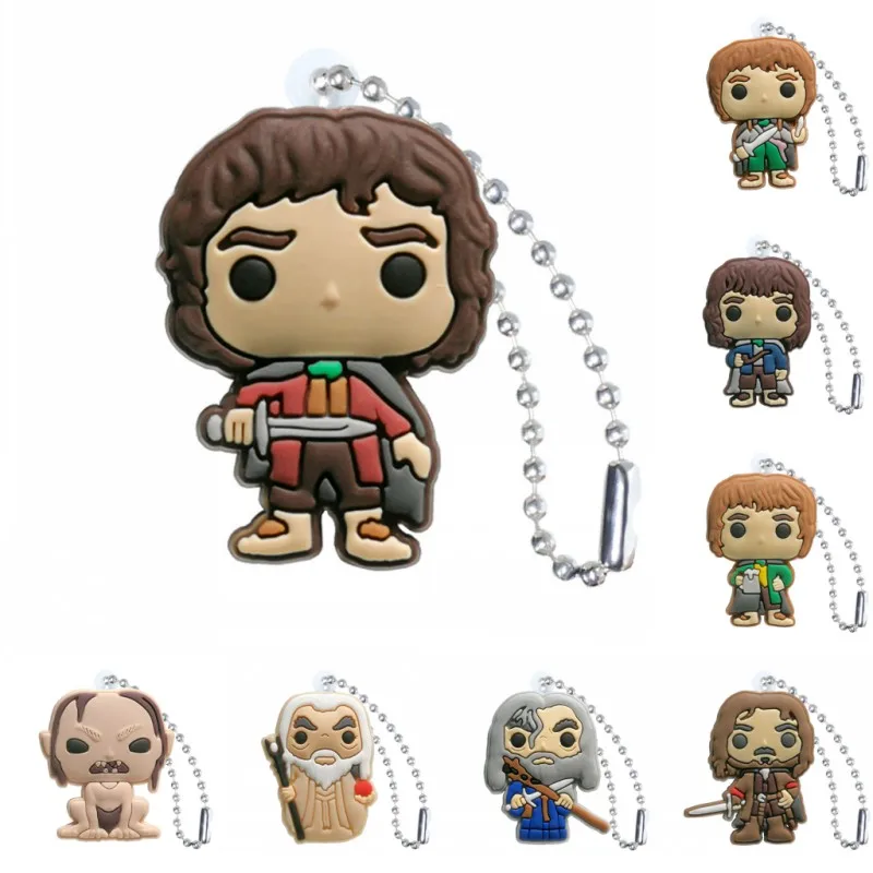

1pcs PVC Keychain Cartoon Figure The Lord of The Ring Key Chains Key Ring Key Holder Key Cover Fashion Charms Trinkets Kids Gift