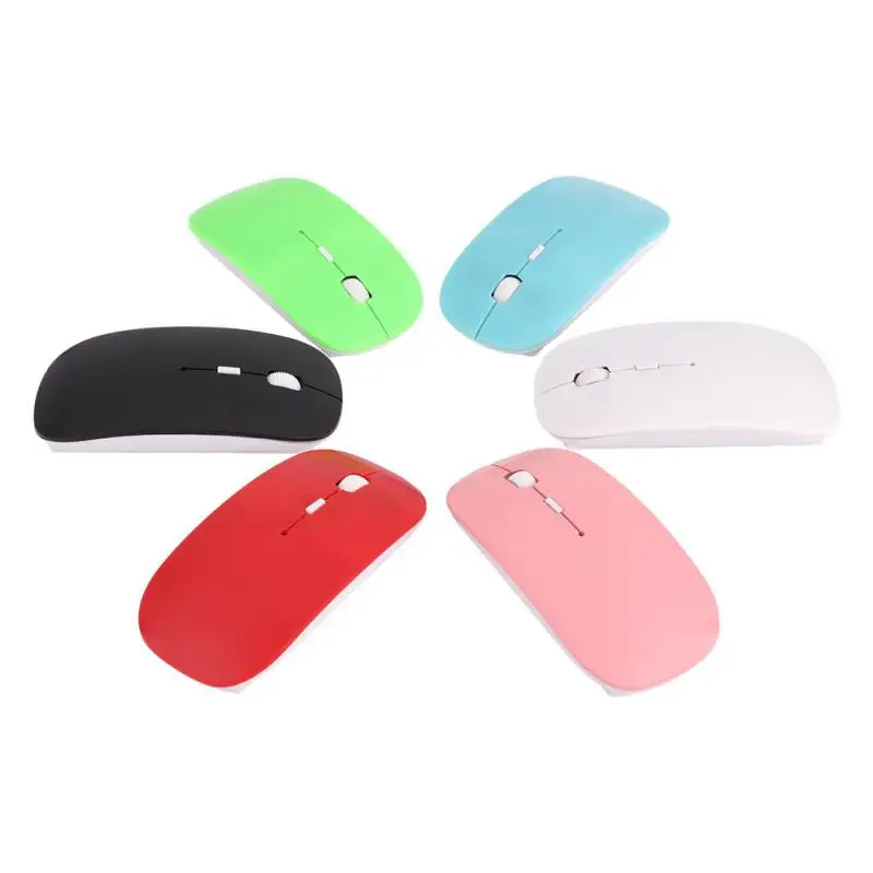Ultra Thin USB Optical Wireless Mouse 2.4G Receiver Super Slim Mice For