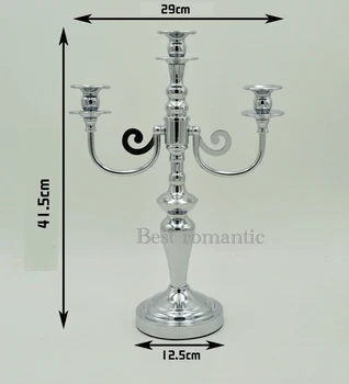 

10pc/lot Wholesale European Style Silver/Gold 3 Branches Candelabrums Metal Candle Holder Home Decoration Wedding Event decorat