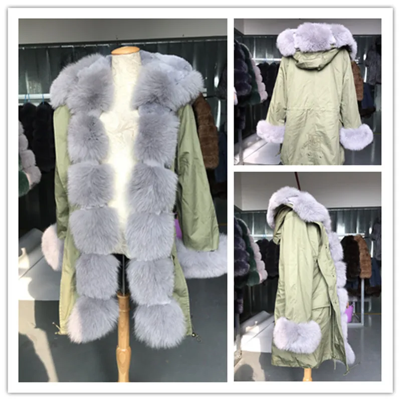 CKMORLS новые куртки из натурального Лисьего меха для женщин меховые парки Повседневная Уличная одежда Harajuku Goth длинное пальто размера плюс длинная меховая парка