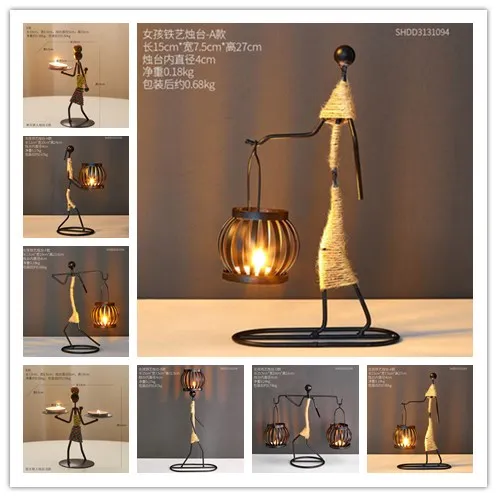 

Retro iron candle Holder creative home candle holder dinner props decorations personality home furnishings wedding gift