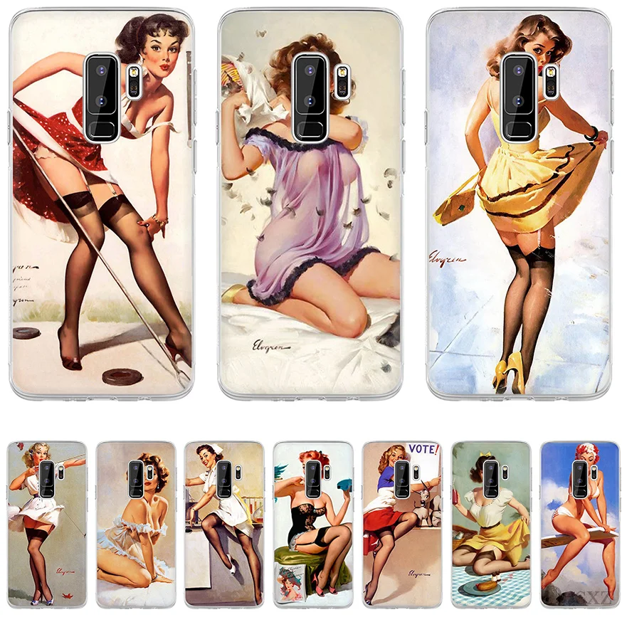 PinUp Chicas Новый чехол для Samsung Galaxy A3 A5 A6 A7 A8 A9 A10 A20 A60 A30 A40 A50 A70 Plus | Мобильные телефоны и