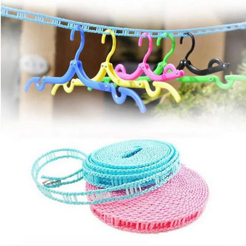 Portable 5M Windproof non slip Drying Clothes Hangers travel clothes